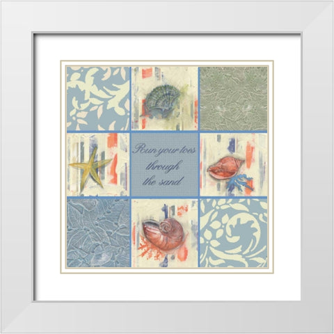 . White Modern Wood Framed Art Print with Double Matting by Haynes, Smith