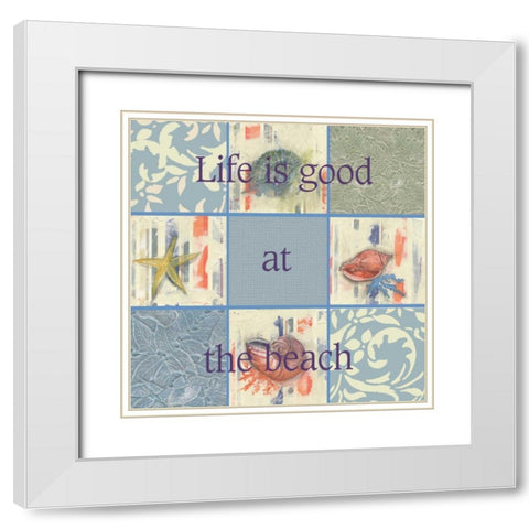 . White Modern Wood Framed Art Print with Double Matting by Haynes, Smith