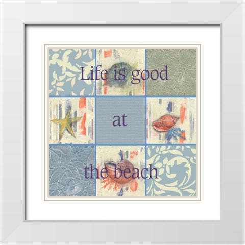 . White Modern Wood Framed Art Print with Double Matting by Haynes, Smith