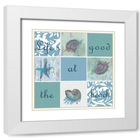 . White Modern Wood Framed Art Print with Double Matting by Haynes, Smith