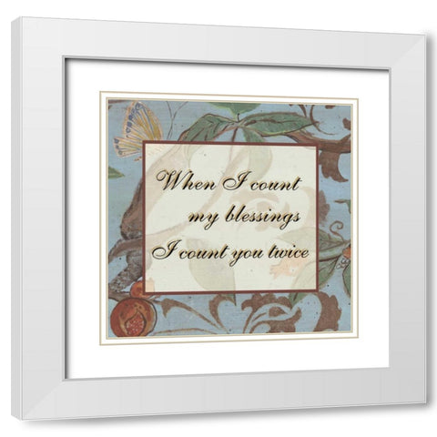 . White Modern Wood Framed Art Print with Double Matting by Haynes, Smith