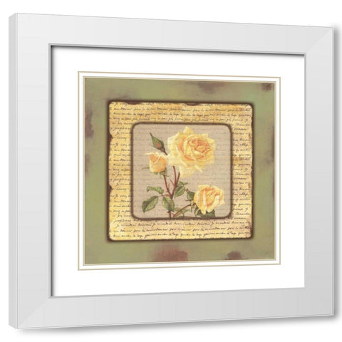 . White Modern Wood Framed Art Print with Double Matting by Haynes, Smith