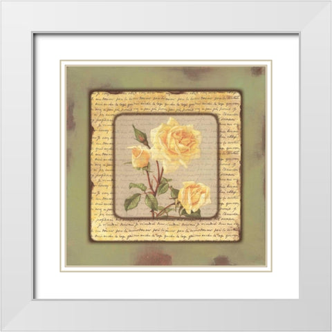 . White Modern Wood Framed Art Print with Double Matting by Haynes, Smith