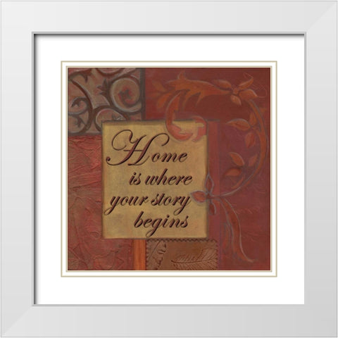 . White Modern Wood Framed Art Print with Double Matting by Haynes, Smith