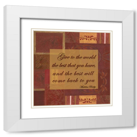 . White Modern Wood Framed Art Print with Double Matting by Haynes, Smith