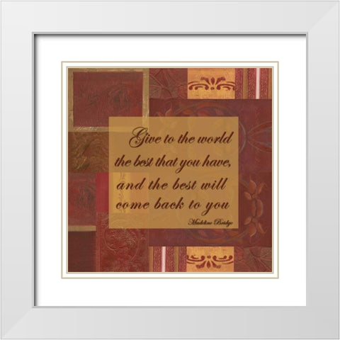 . White Modern Wood Framed Art Print with Double Matting by Haynes, Smith