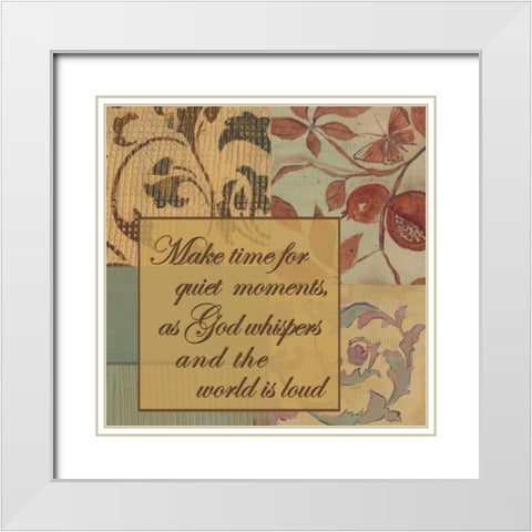 . White Modern Wood Framed Art Print with Double Matting by Haynes, Smith