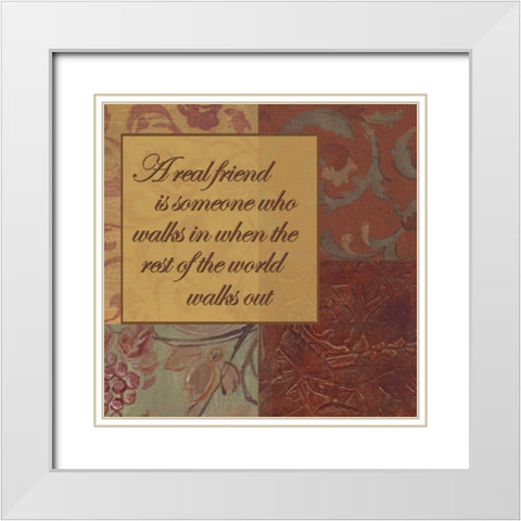 . White Modern Wood Framed Art Print with Double Matting by Haynes, Smith