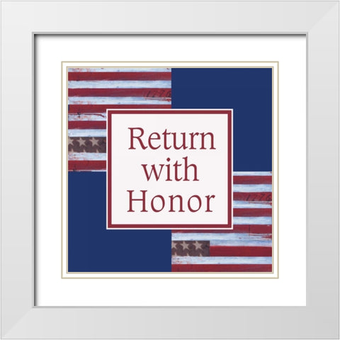 . White Modern Wood Framed Art Print with Double Matting by Haynes, Smith
