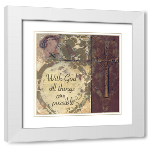 . White Modern Wood Framed Art Print with Double Matting by Haynes, Smith