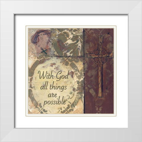 . White Modern Wood Framed Art Print with Double Matting by Haynes, Smith