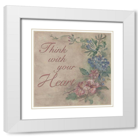 . White Modern Wood Framed Art Print with Double Matting by Haynes, Smith