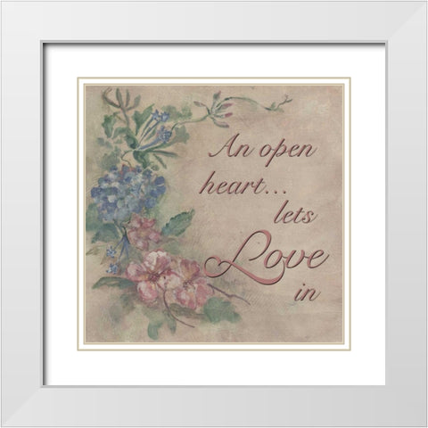 . White Modern Wood Framed Art Print with Double Matting by Haynes, Smith