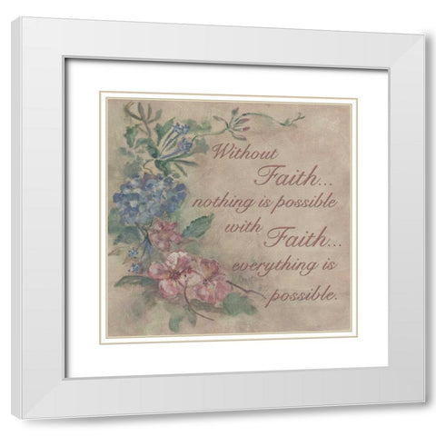 . White Modern Wood Framed Art Print with Double Matting by Haynes, Smith