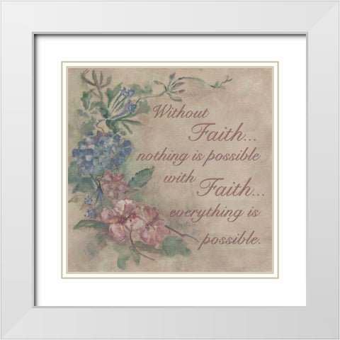 . White Modern Wood Framed Art Print with Double Matting by Haynes, Smith