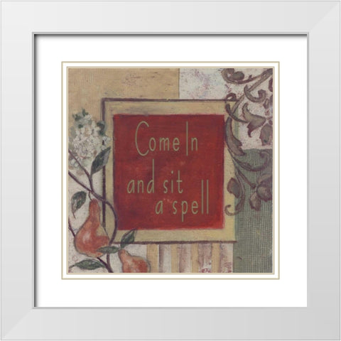 . White Modern Wood Framed Art Print with Double Matting by Haynes, Smith
