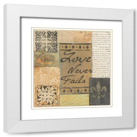 . White Modern Wood Framed Art Print with Double Matting by Haynes, Smith