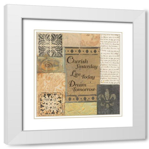 . White Modern Wood Framed Art Print with Double Matting by Haynes, Smith
