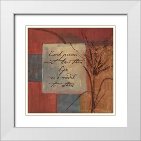 . White Modern Wood Framed Art Print with Double Matting by Haynes, Smith