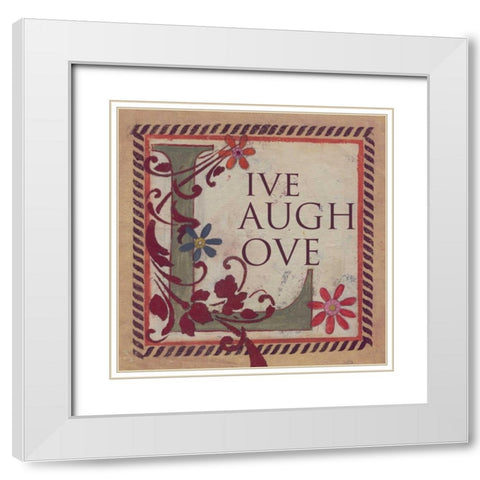 . White Modern Wood Framed Art Print with Double Matting by Haynes, Smith