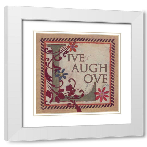 . White Modern Wood Framed Art Print with Double Matting by Haynes, Smith