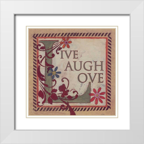 . White Modern Wood Framed Art Print with Double Matting by Haynes, Smith