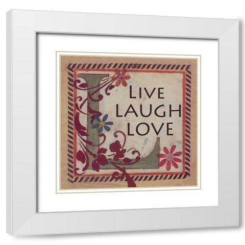 . White Modern Wood Framed Art Print with Double Matting by Haynes, Smith