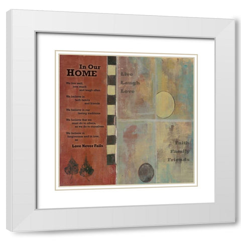 . White Modern Wood Framed Art Print with Double Matting by Haynes, Smith