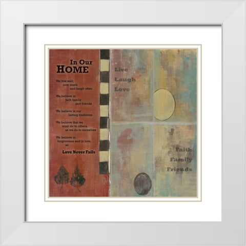 . White Modern Wood Framed Art Print with Double Matting by Haynes, Smith