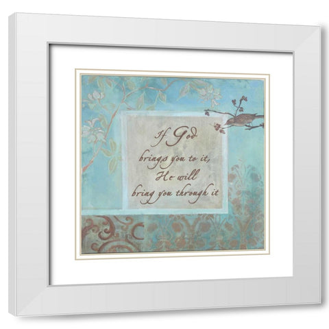 . White Modern Wood Framed Art Print with Double Matting by Haynes, Smith