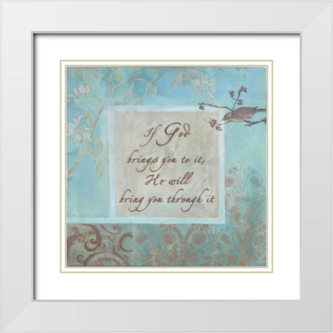 . White Modern Wood Framed Art Print with Double Matting by Haynes, Smith