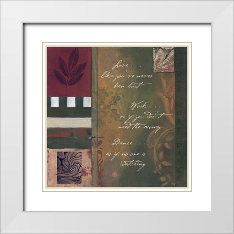 . White Modern Wood Framed Art Print with Double Matting by Haynes, Smith