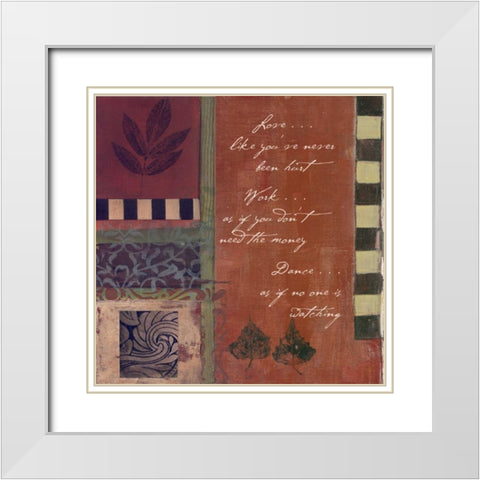 . White Modern Wood Framed Art Print with Double Matting by Haynes, Smith