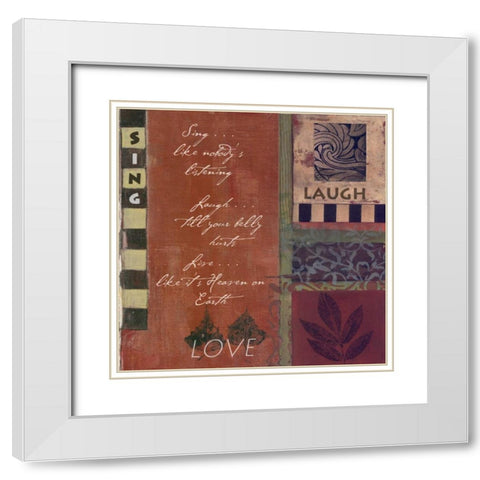 . White Modern Wood Framed Art Print with Double Matting by Haynes, Smith