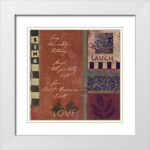 . White Modern Wood Framed Art Print with Double Matting by Haynes, Smith