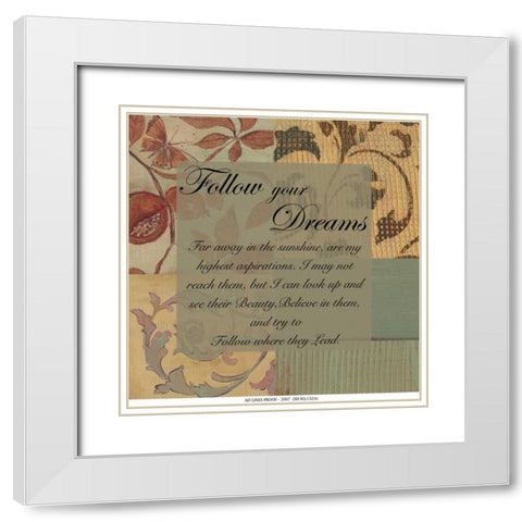 . White Modern Wood Framed Art Print with Double Matting by Haynes, Smith