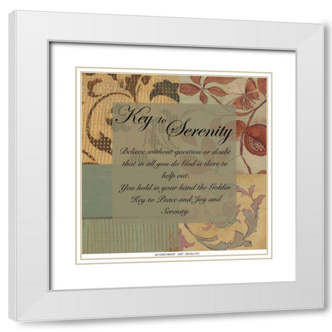 . White Modern Wood Framed Art Print with Double Matting by Haynes, Smith