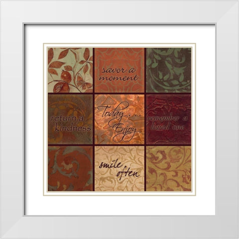 . White Modern Wood Framed Art Print with Double Matting by Haynes, Smith