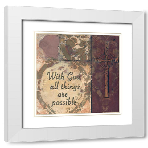 . White Modern Wood Framed Art Print with Double Matting by Haynes, Smith
