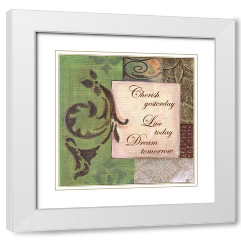 . White Modern Wood Framed Art Print with Double Matting by Haynes, Smith
