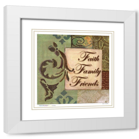 . White Modern Wood Framed Art Print with Double Matting by Haynes, Smith