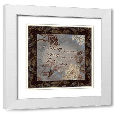 . White Modern Wood Framed Art Print with Double Matting by Haynes, Smith