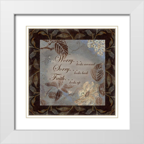 . White Modern Wood Framed Art Print with Double Matting by Haynes, Smith