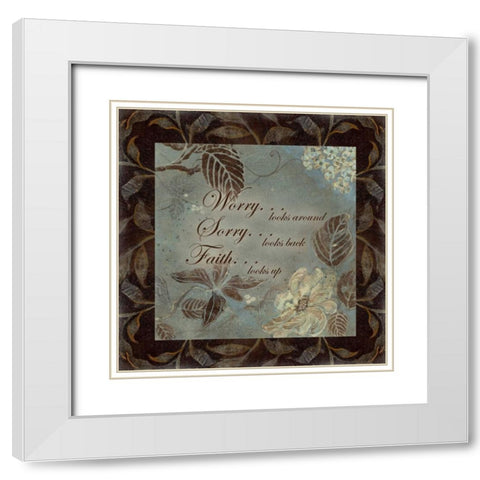 . White Modern Wood Framed Art Print with Double Matting by Haynes, Smith