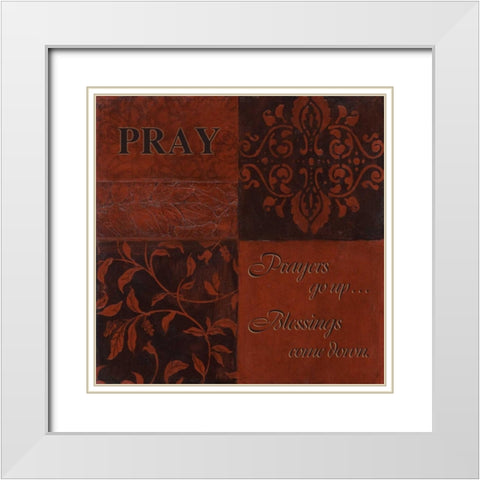 . White Modern Wood Framed Art Print with Double Matting by Haynes, Smith