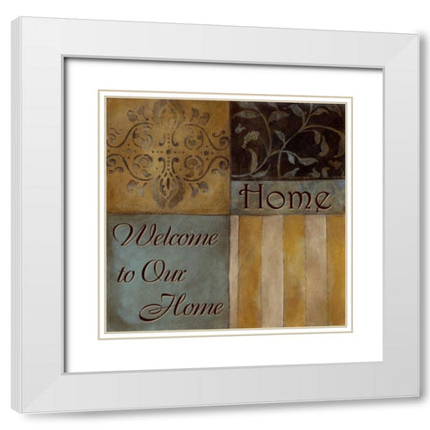 . White Modern Wood Framed Art Print with Double Matting by Haynes, Smith