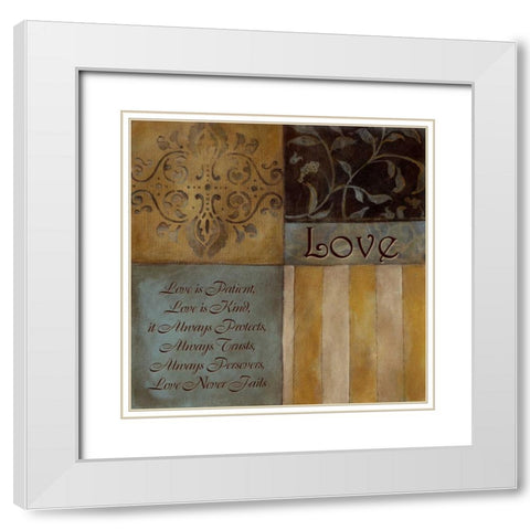 . White Modern Wood Framed Art Print with Double Matting by Haynes, Smith