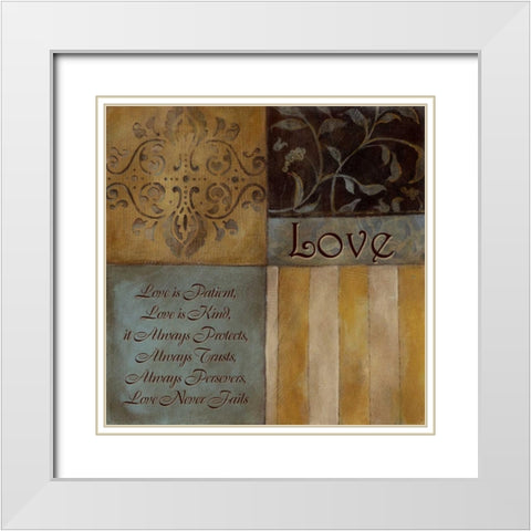 . White Modern Wood Framed Art Print with Double Matting by Haynes, Smith