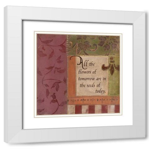 . White Modern Wood Framed Art Print with Double Matting by Haynes, Smith