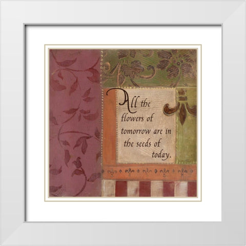 . White Modern Wood Framed Art Print with Double Matting by Haynes, Smith